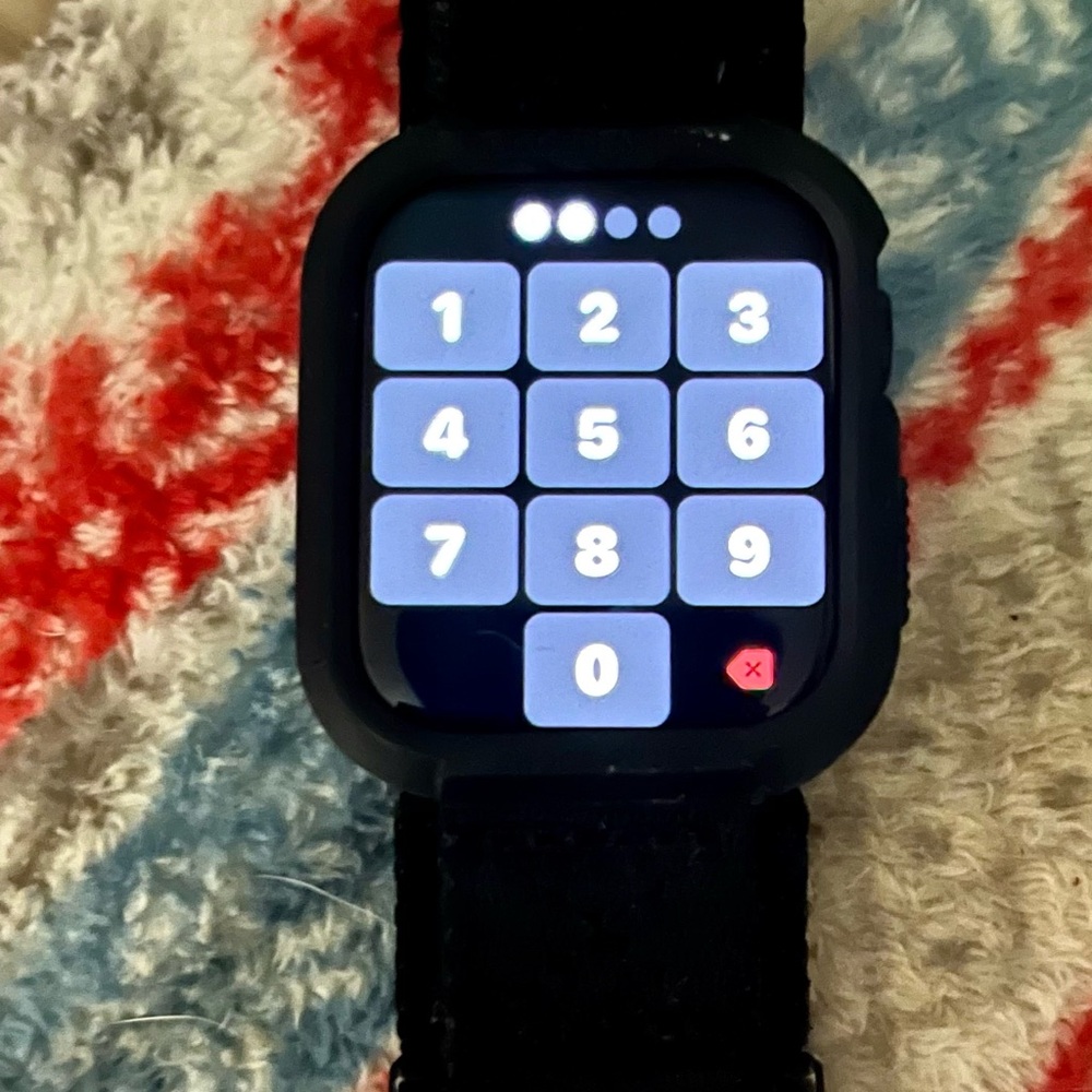 Black Smartwatch with Numeric Keypad